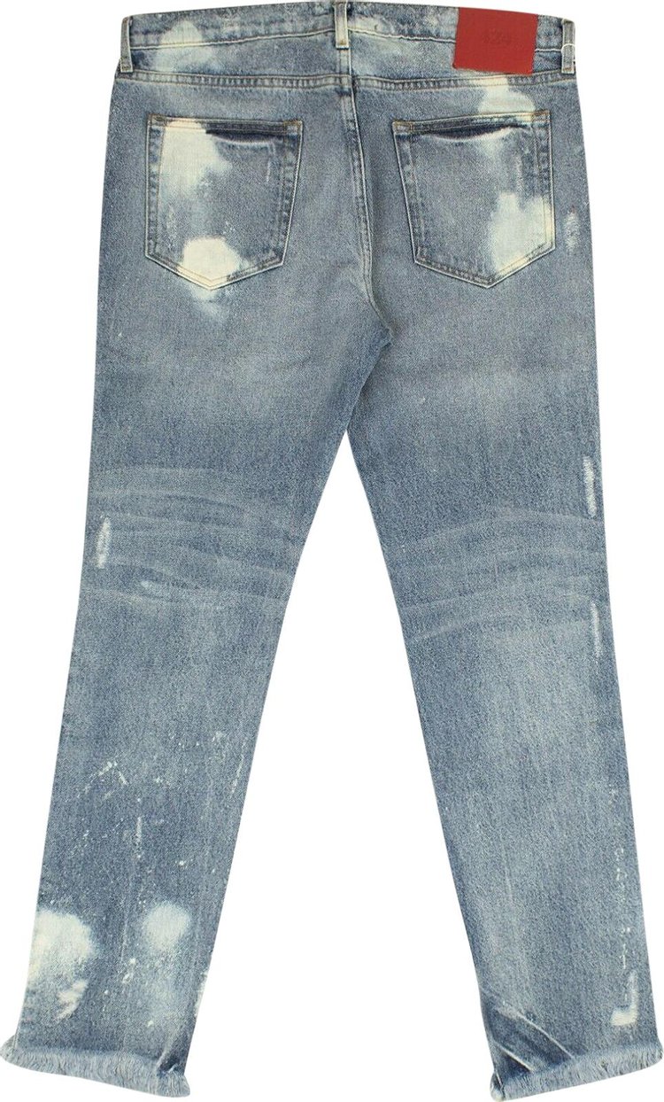 424 Heavy Destruct Straight Fit Jeans Blue