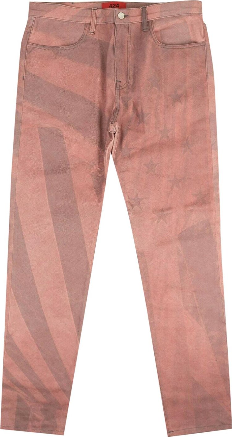 424 American Flag Denim Jeans 'Pink'