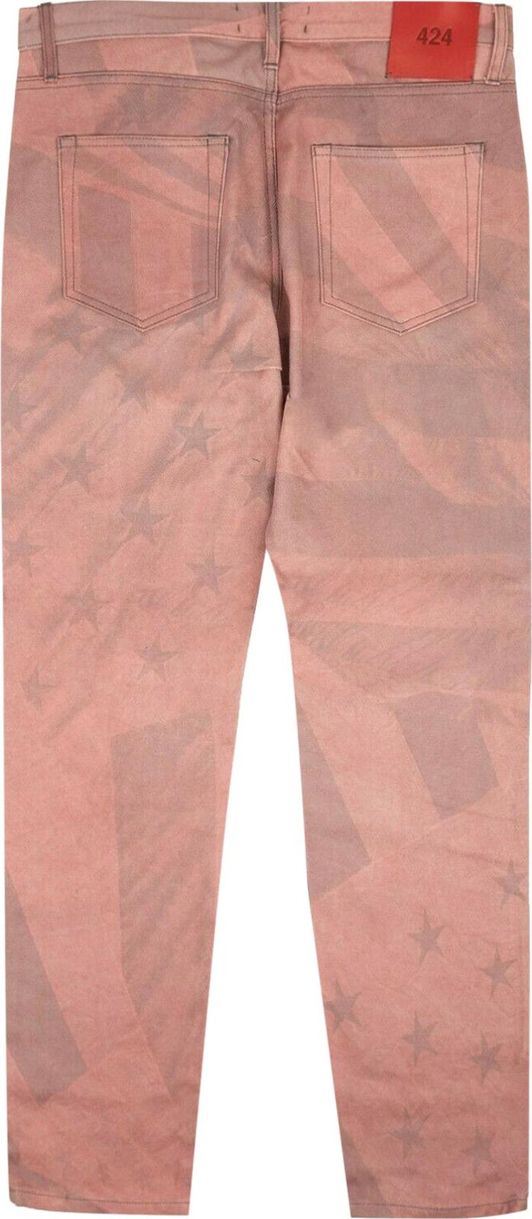 424 American Flag Denim Jeans Pink