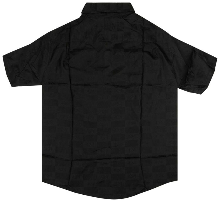 424 Logo Short Sleeve Button Down Shirt Black