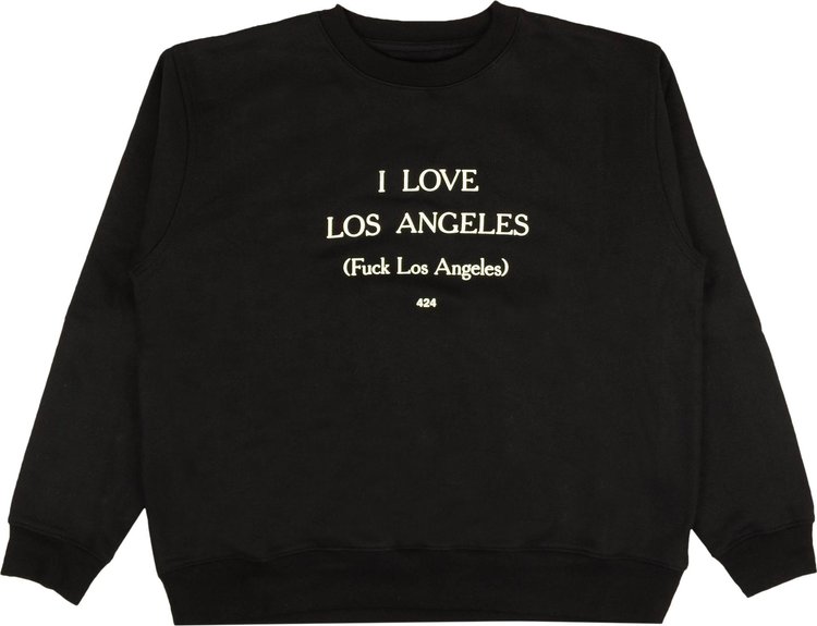 424 F Los Angeles Crewneck Sweatshirt 'Black'