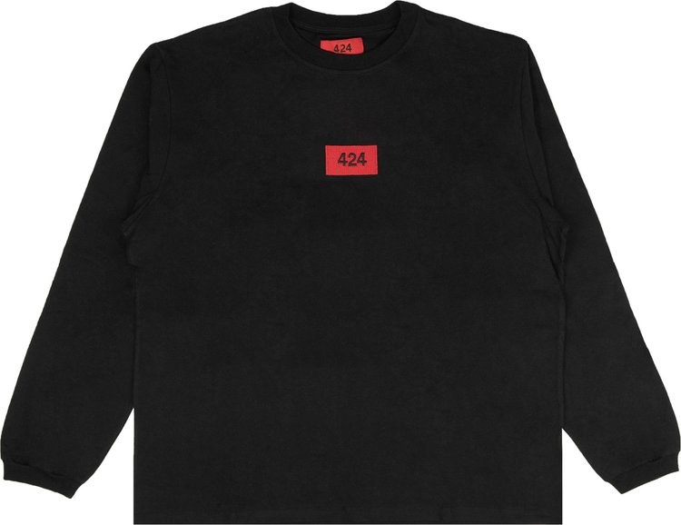424 Logo Patch Long-Sleeve T-Shirt 'Black/Red'