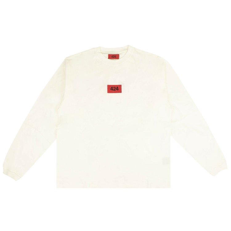 424 Logo Patch Long-Sleeve T-Shirt 'White/Red'