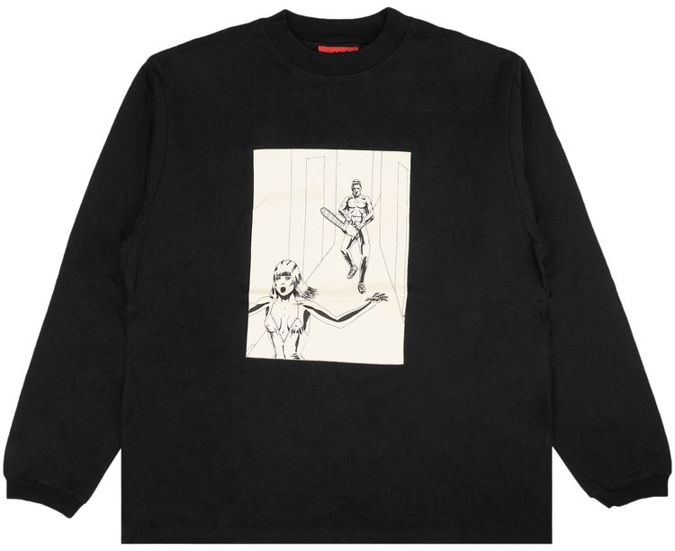 424 Long Sleeve Chainsaw T Shirt Black