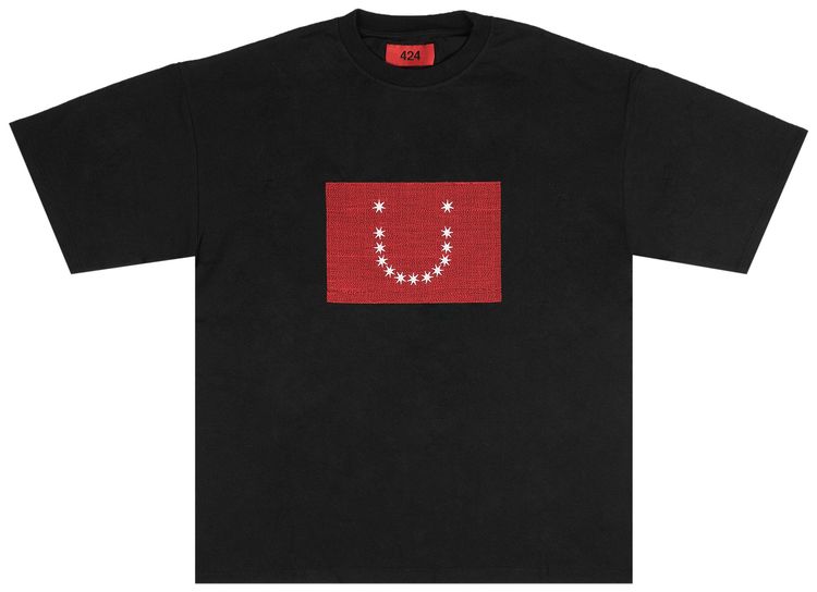 424 Short Sleeve Star T Shirt Black