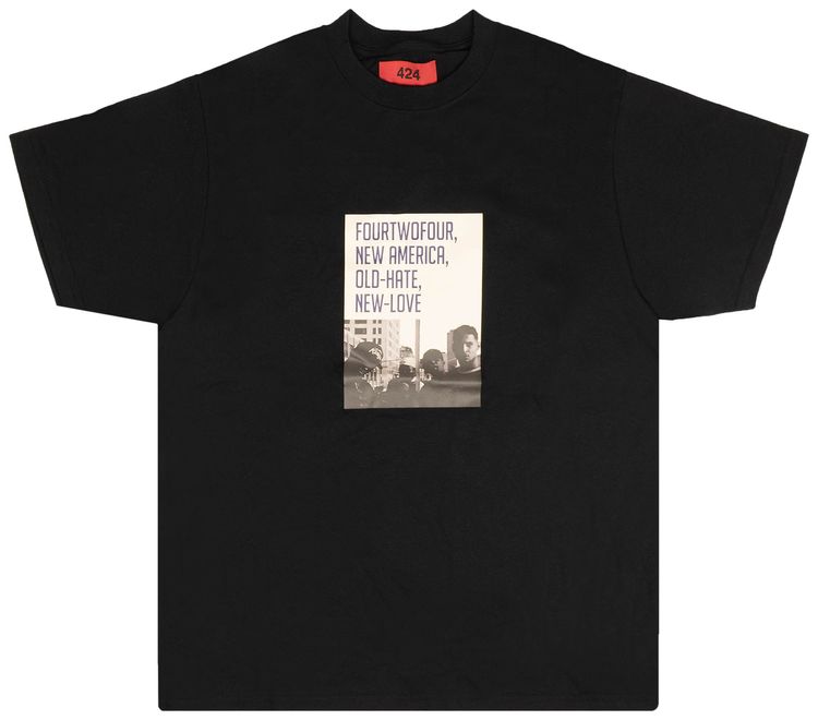 424 Short Sleeve New Love T Shirt Black