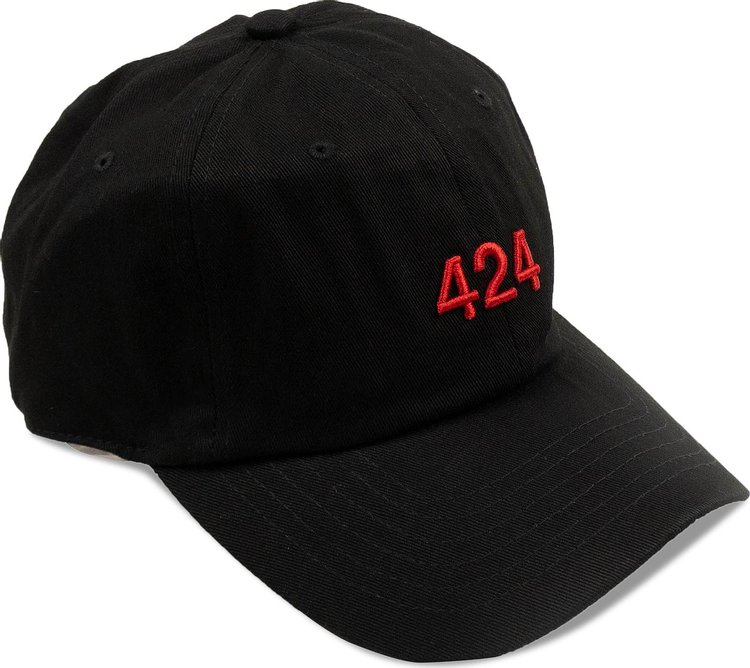 424 Embroidery Baseball Cap 'Black/Red'