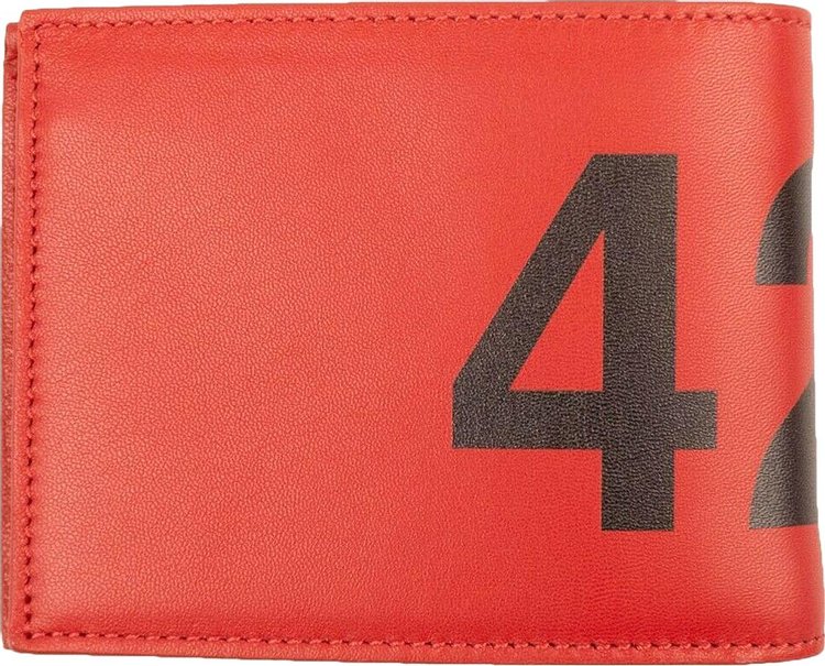 424 Leather Logo Wallet Red