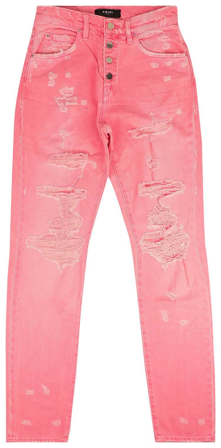Buy Amiri Slouch Destroyed Jeans Pants 'Neon Pink' WBSLO DESNPK NEON