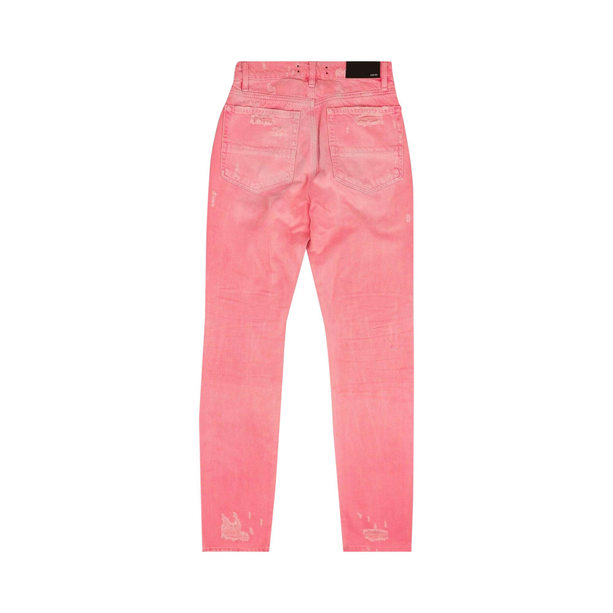 デニム・ジーパン AMIRI Woman Jeans Pink PS23WDF082 422 Amiri Outlet: Jeans woman - Pink | Amiri jeans PS23WDF082