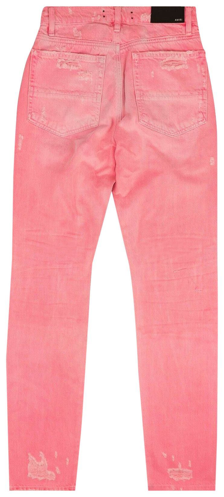 Amiri Slouch Destroyed Jeans Pants Neon Pink