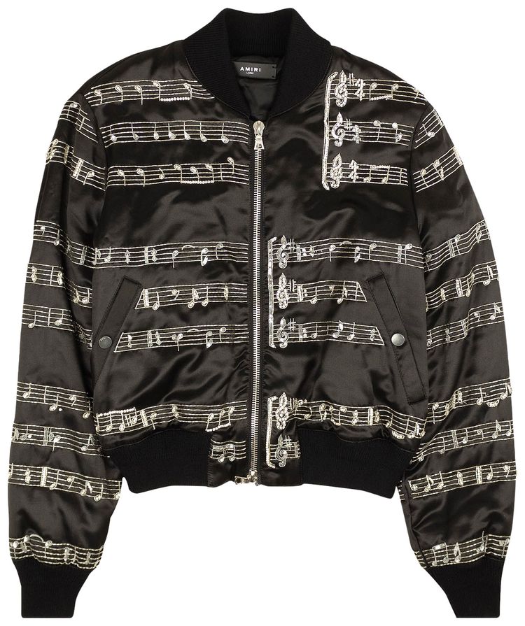 Amiri Music Note Bomber Black