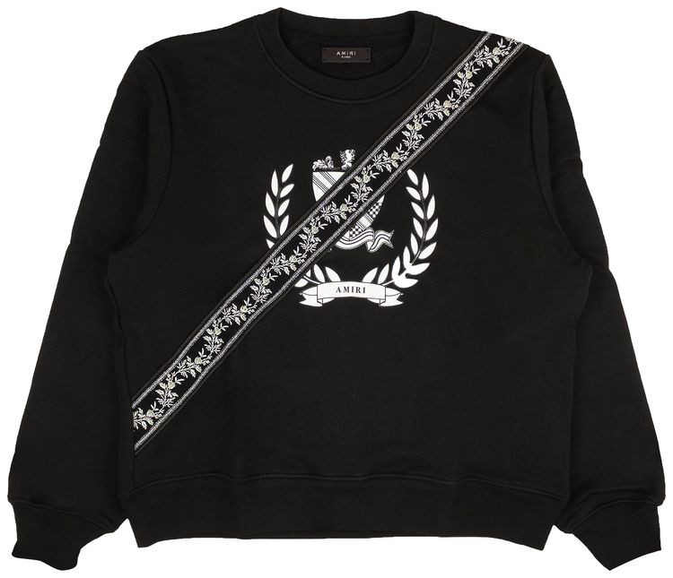 Amiri Crest Guitar Strap Crewneck Black