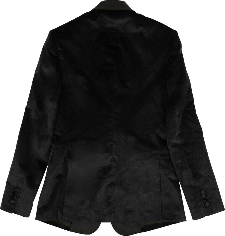 Amiri Single Breasted Velvet Blazer Black