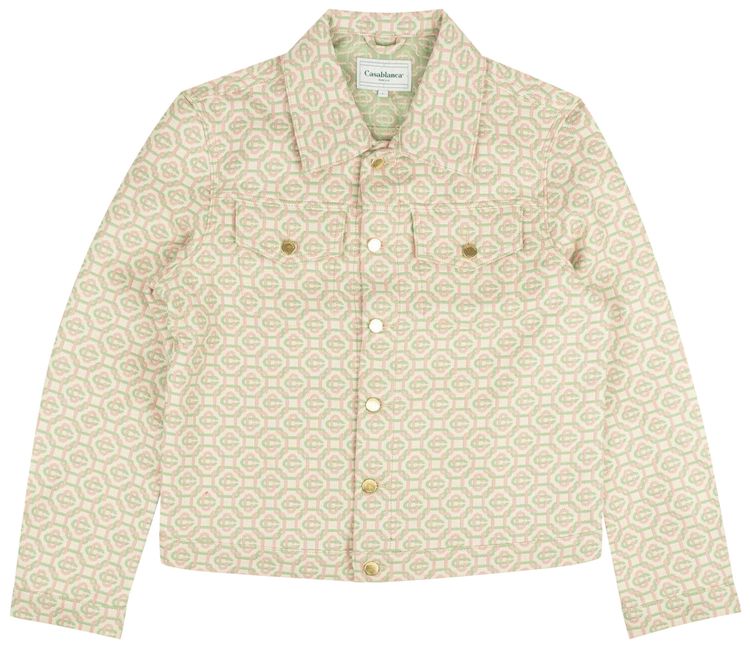 Casablanca Wool Denim Jacket PinkGreen