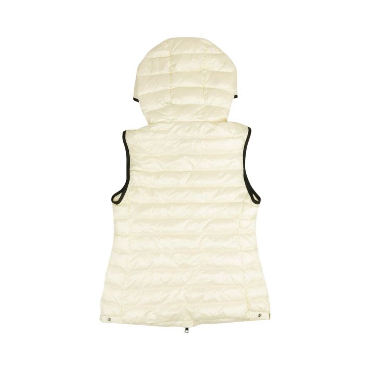 Moncler Glyco Zip Up Puffer Vest White