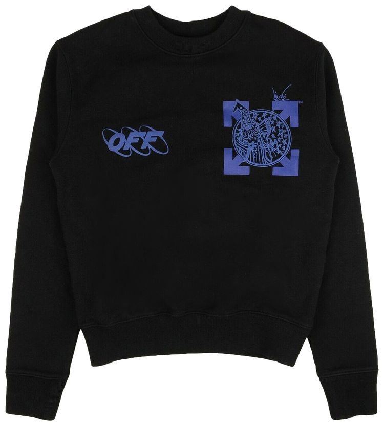 Off White Graphic Print Sweatshirt Black