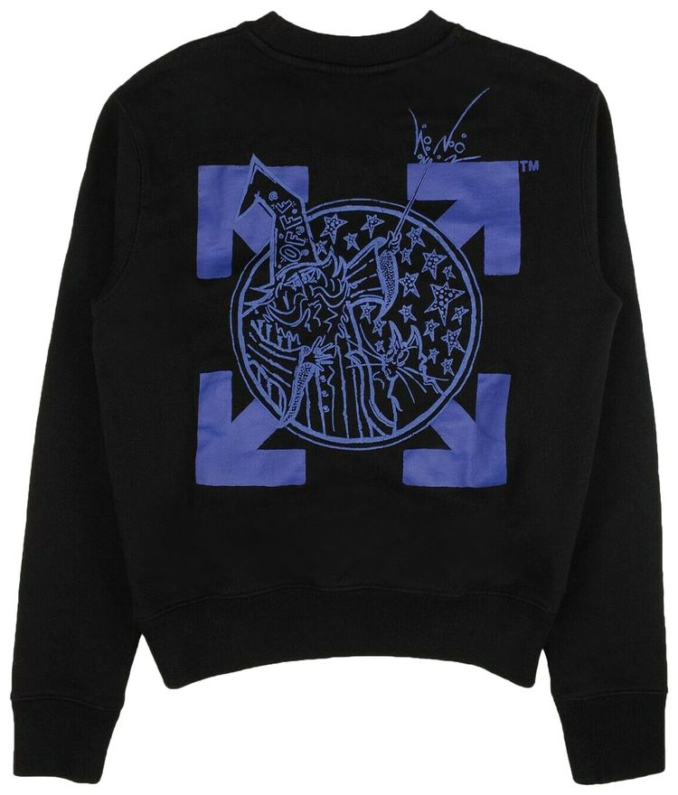 Off White Graphic Print Sweatshirt Black