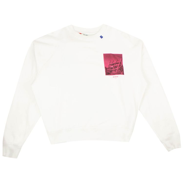 Off White Graphic Print Sweatshirt White