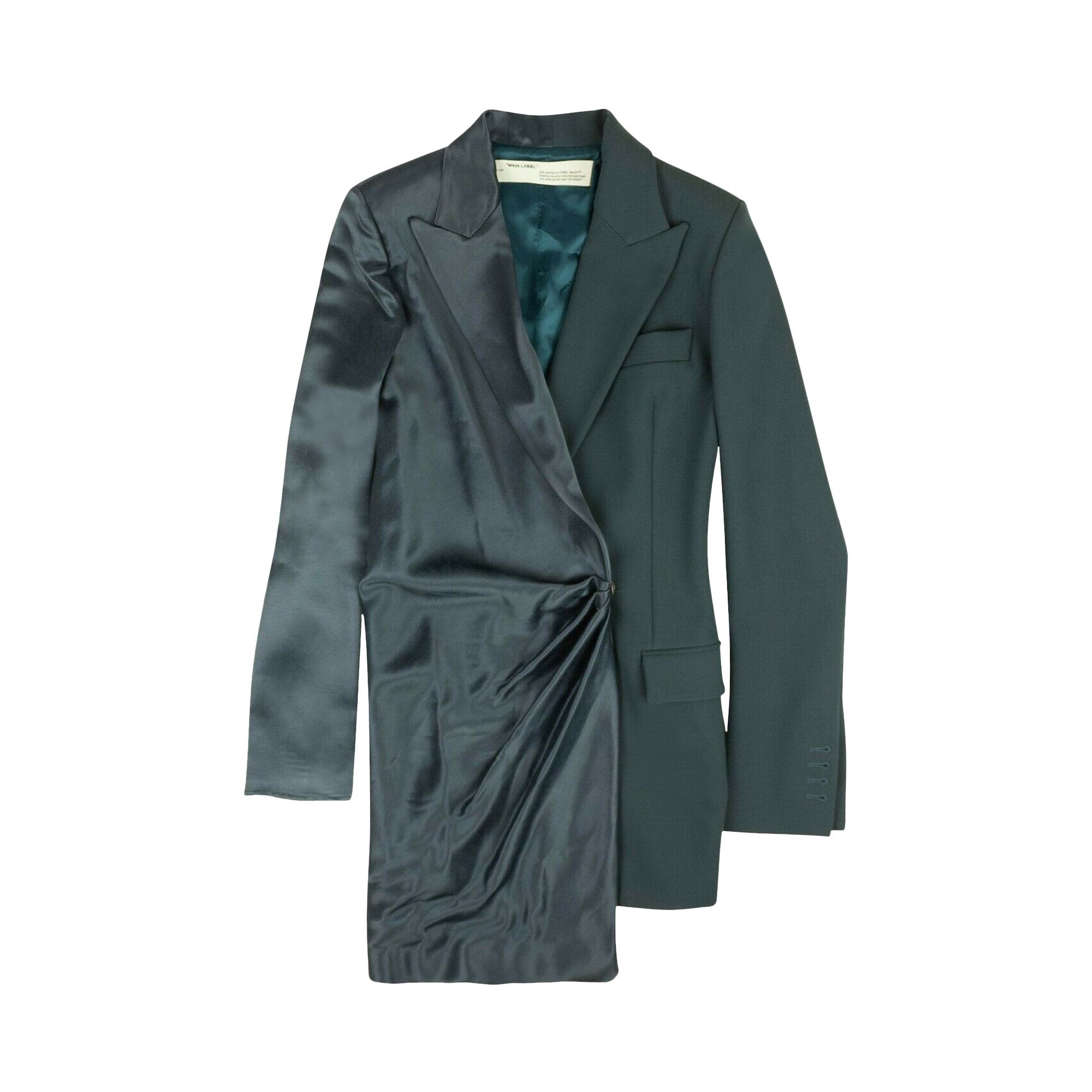 off white grey blazer dress