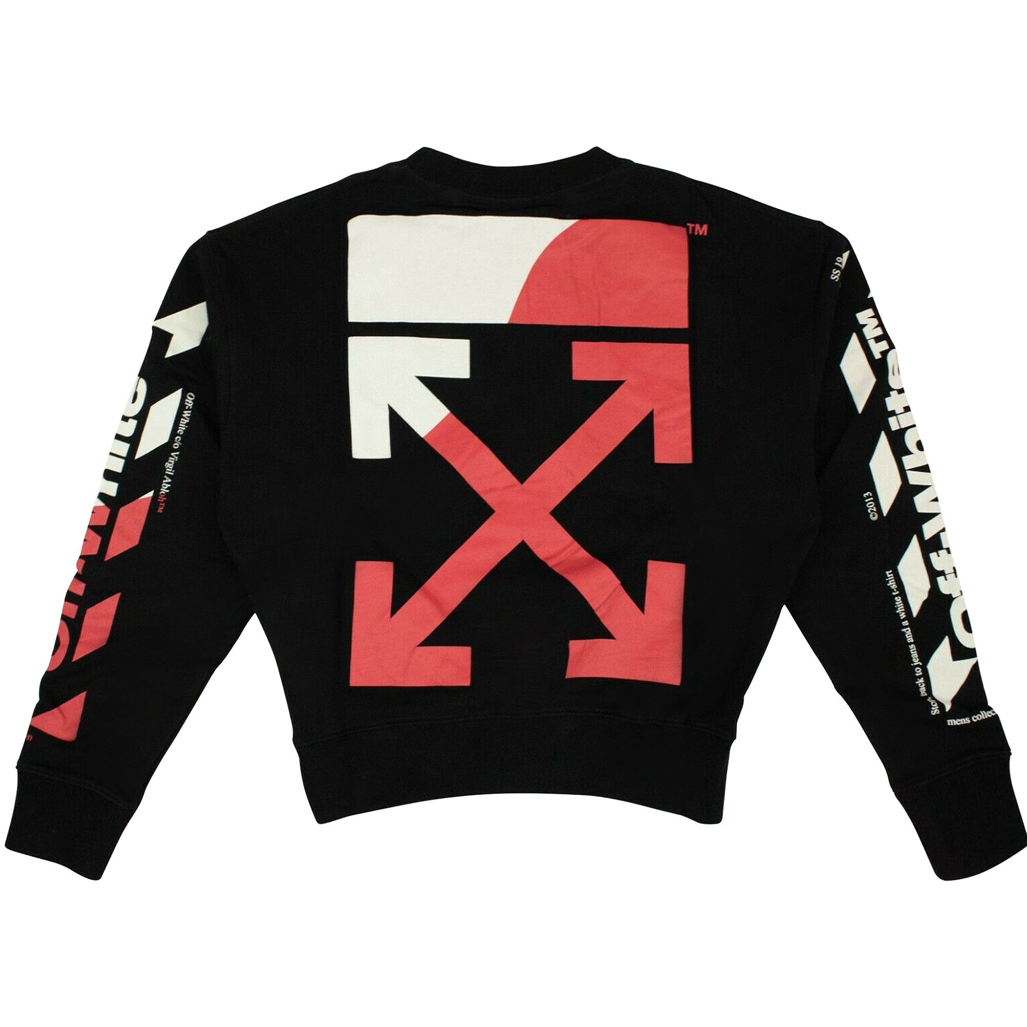 Buy Off-White Split Crewneck Sweatshirt 'Black