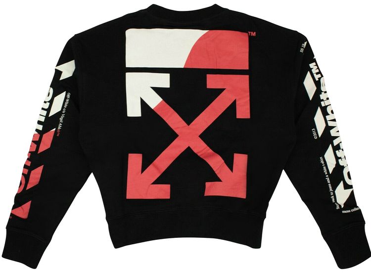 Off White Split Crewneck Sweatshirt Black