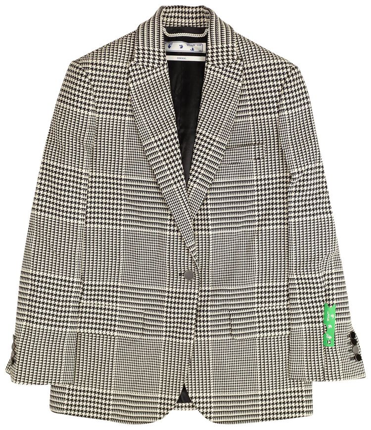 Off White Pied De Poule Jacket Black