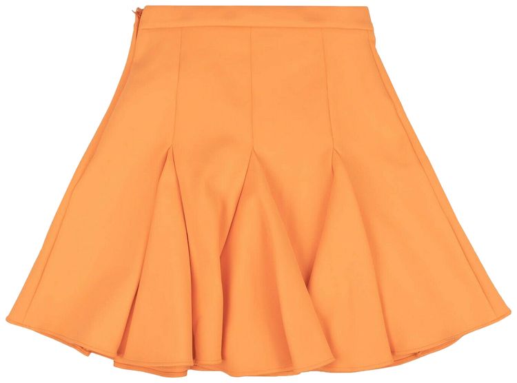 Off White Scuba Skater Skirt Orange