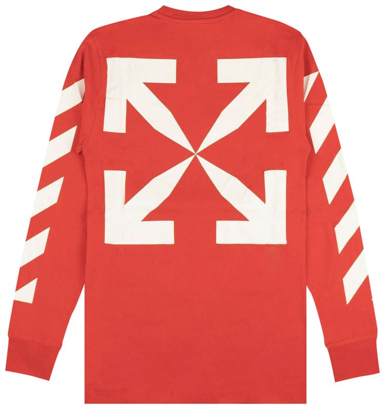 Off White Long Sleeve Mona Lisa T Shirt Red