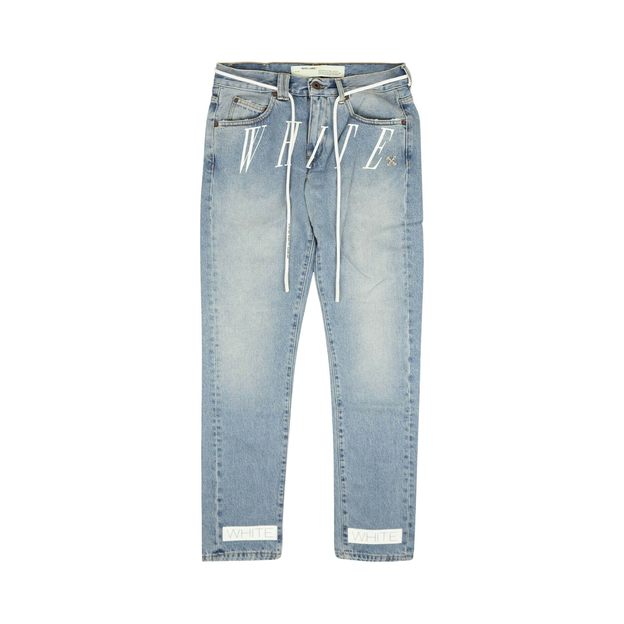 Buy Off-White Bleach Nikel Denim Jeans 'Blue