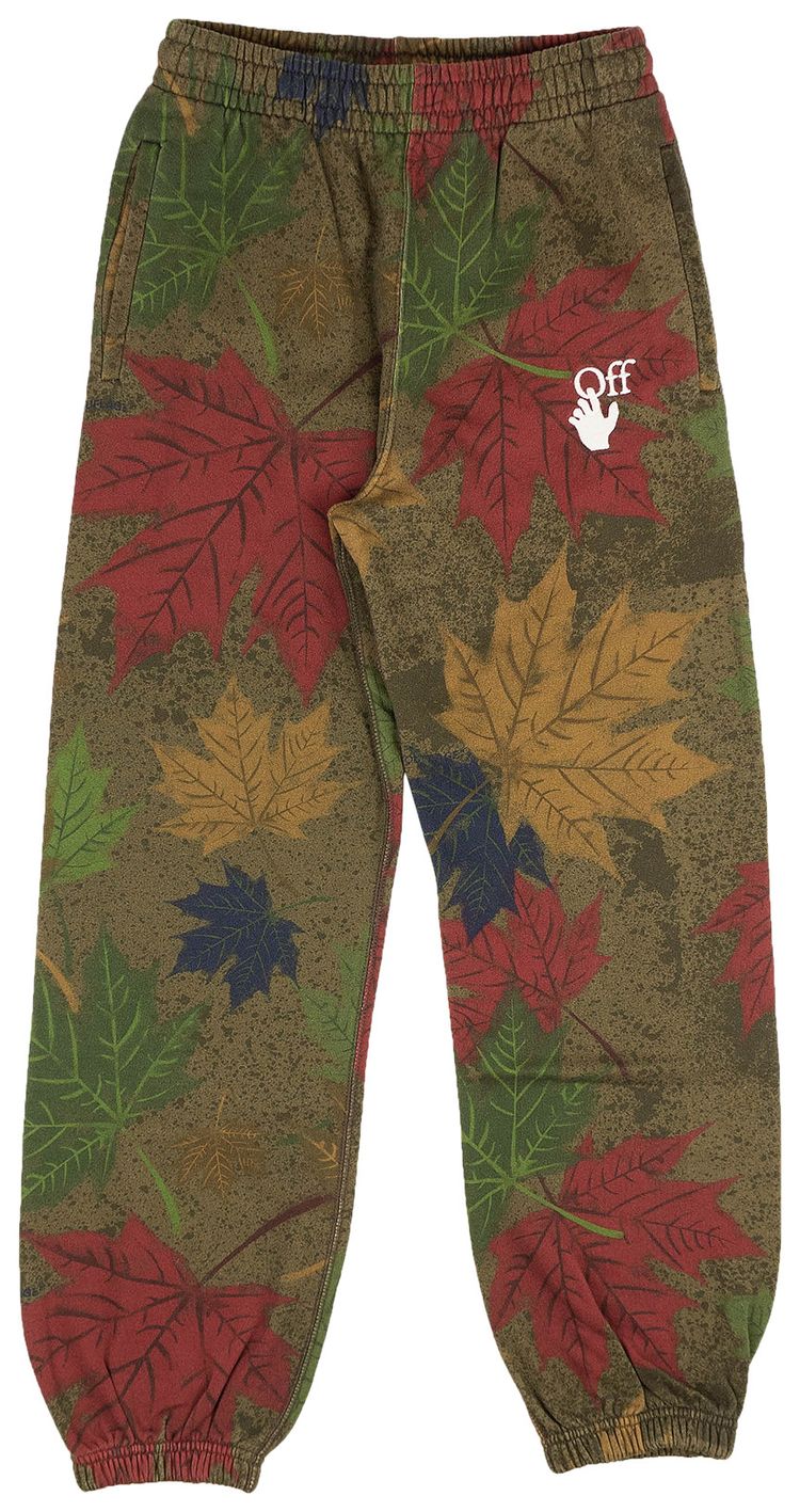Off White Arrow Leaves Sweatpants Green