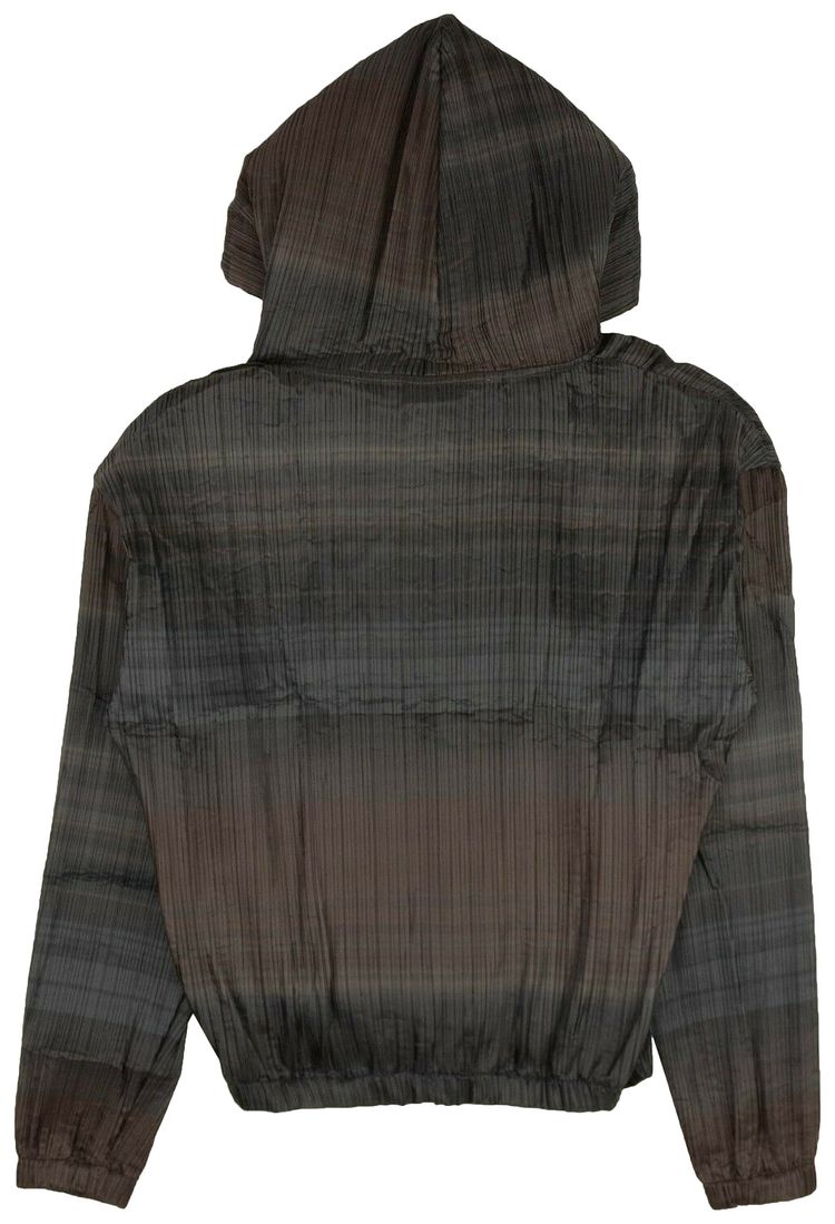 Off White Plisse Over Hoodie Brown