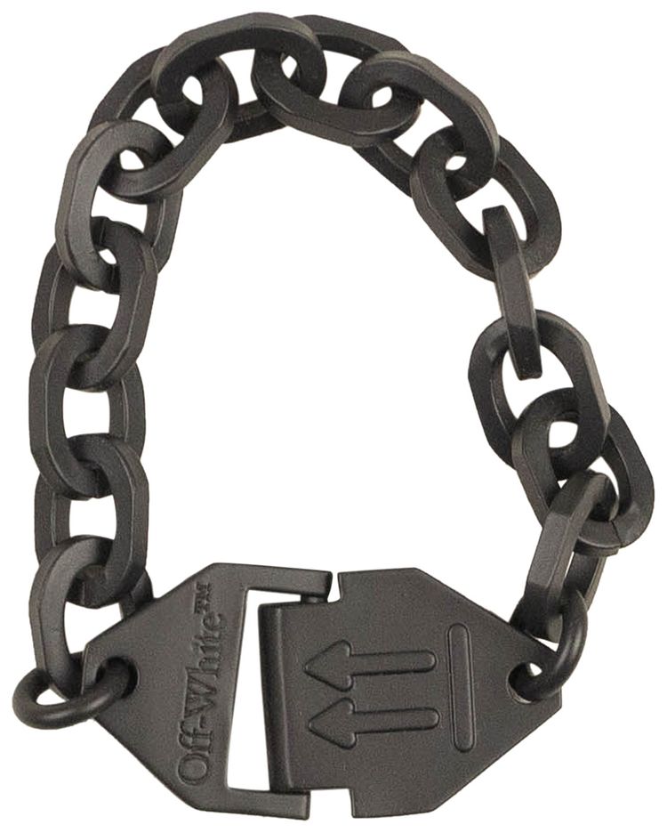 Off White Hexnut Chain Bracelet Black