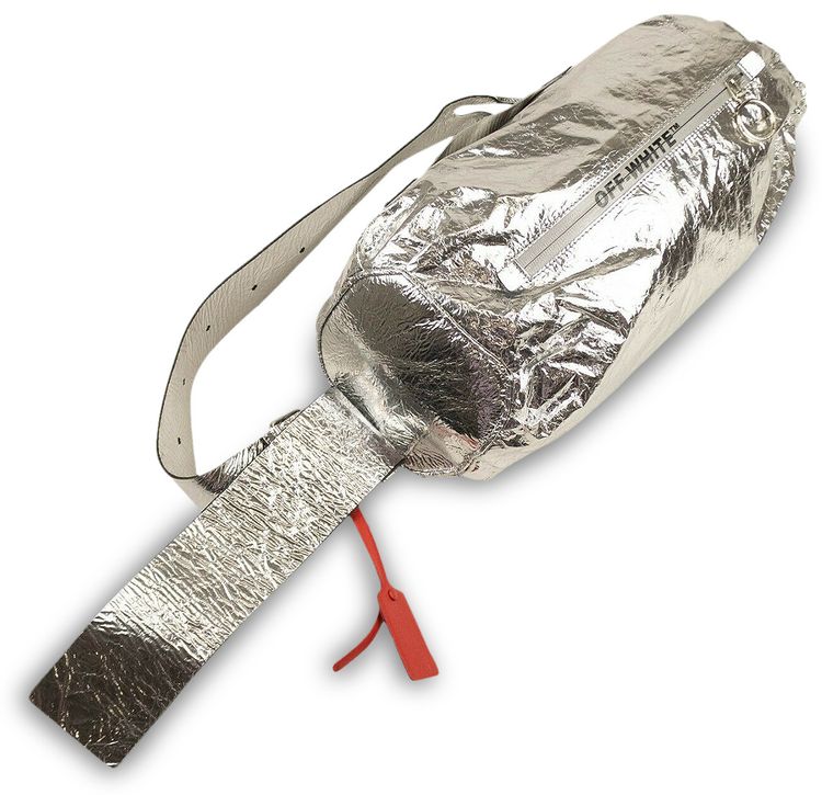 Off White Froisse Bum Bag Silver