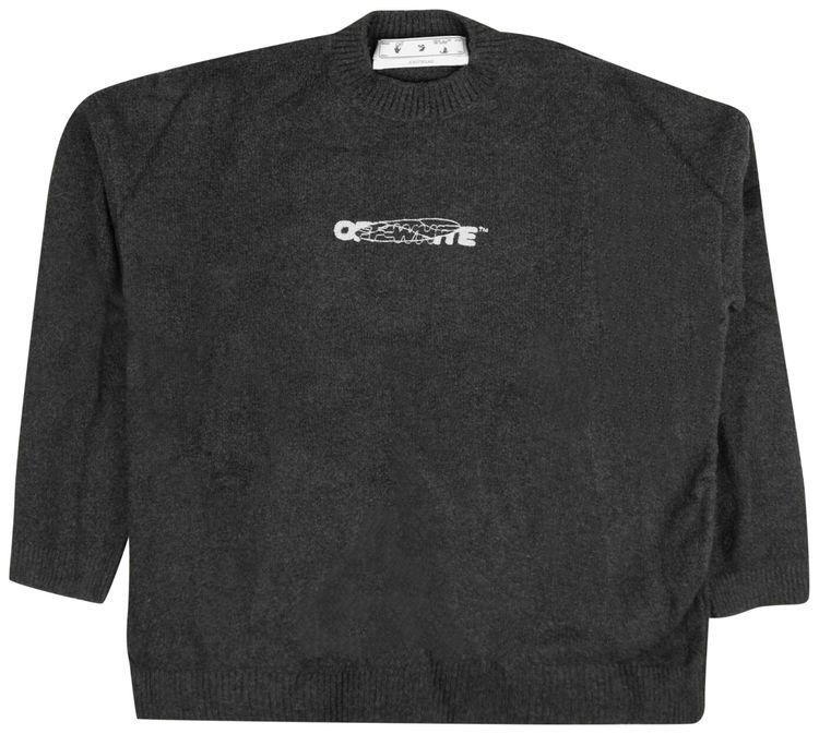 Off White Barrel Worker Crewneck Blue