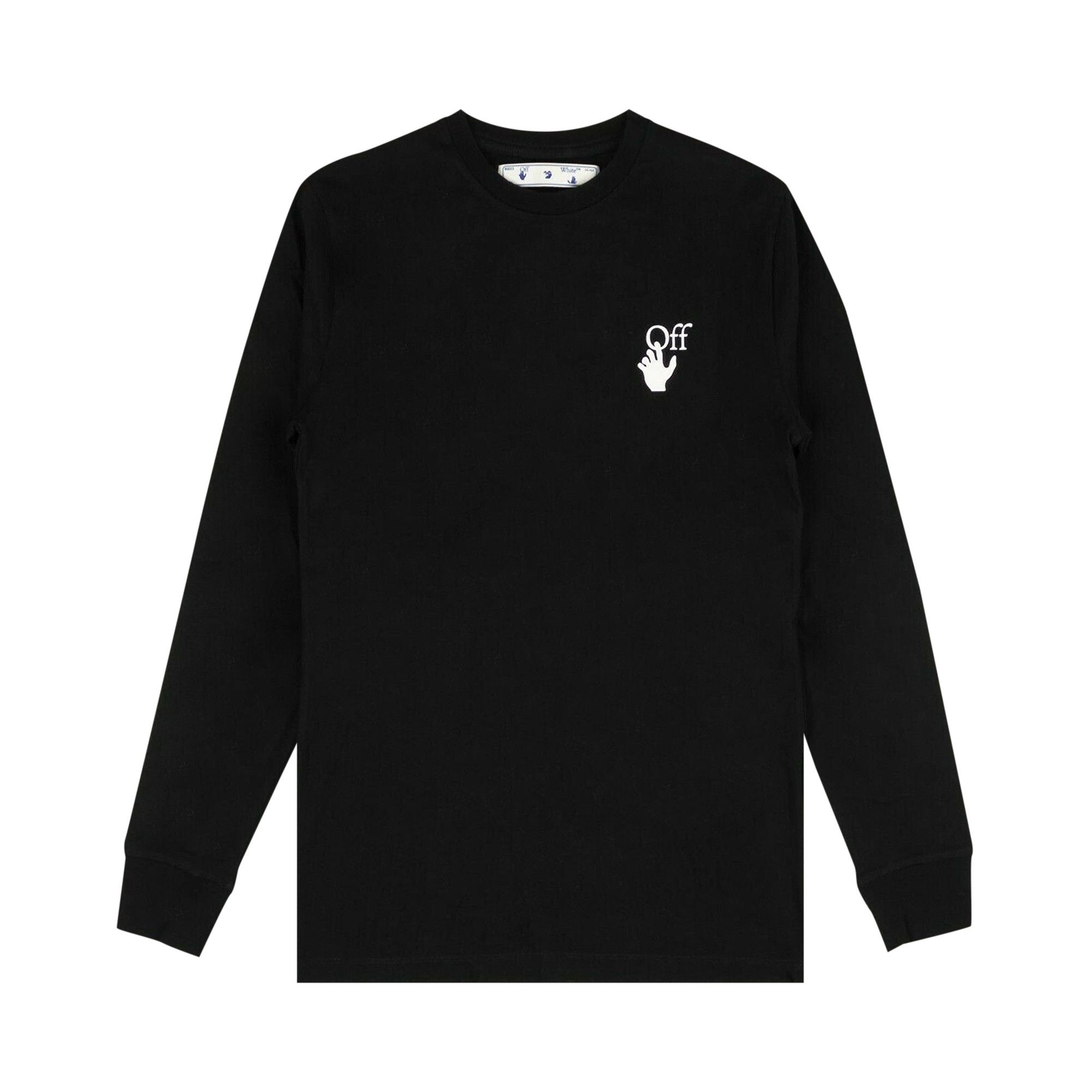 Buy Off White Cut Here Long Sleeve T Shirt Black OMAB001F20FAB0061001 GOAT