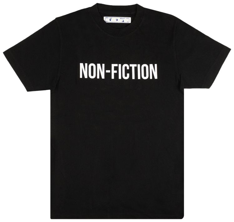 Off White Cotton Non Fiction T Shirt Black