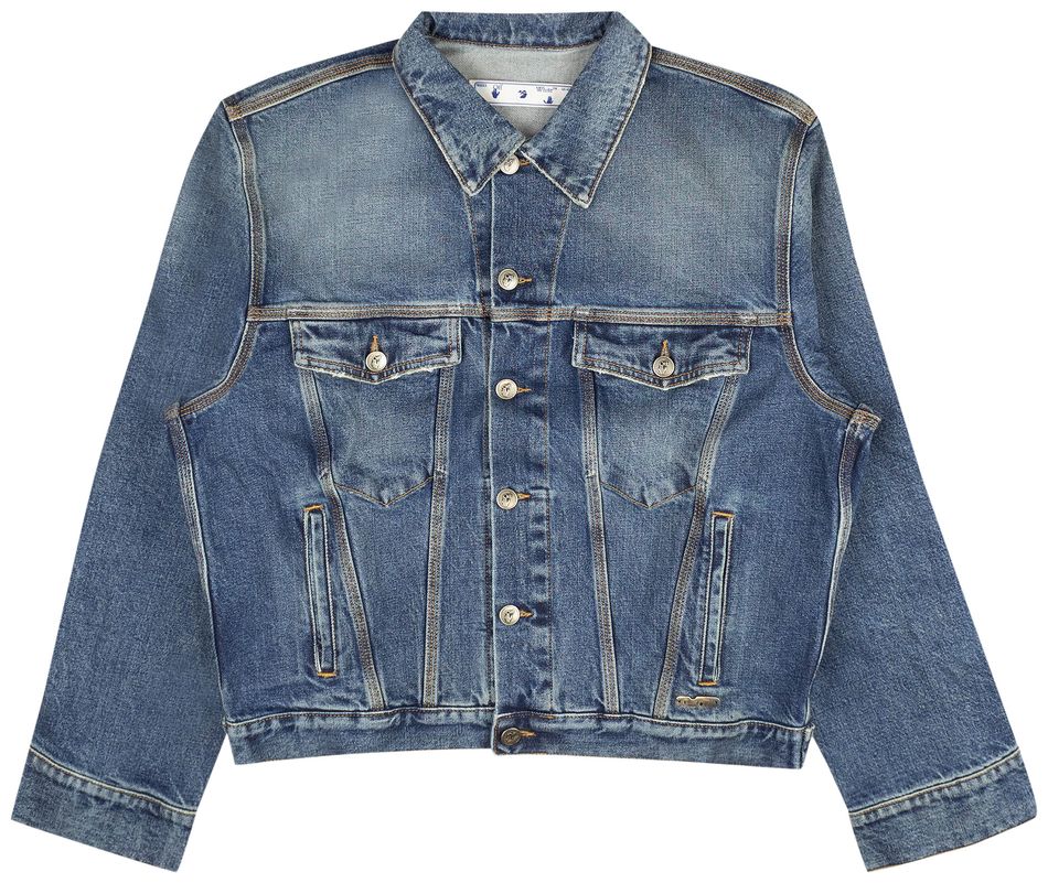 Buy OffWhite Bandana Denim Jacket 'Blue' OMYE062F20DEN0014745 GOAT