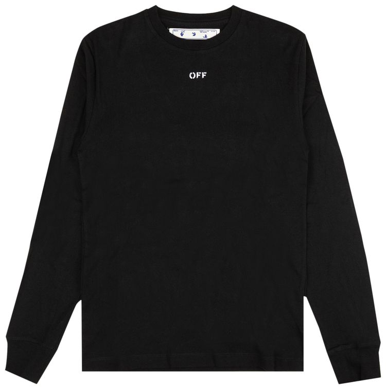 Off White Stencil Logo T Shirt Black