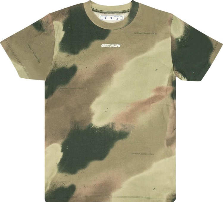 Off-White Camo Barrel Workers T-Shirt 'Green'