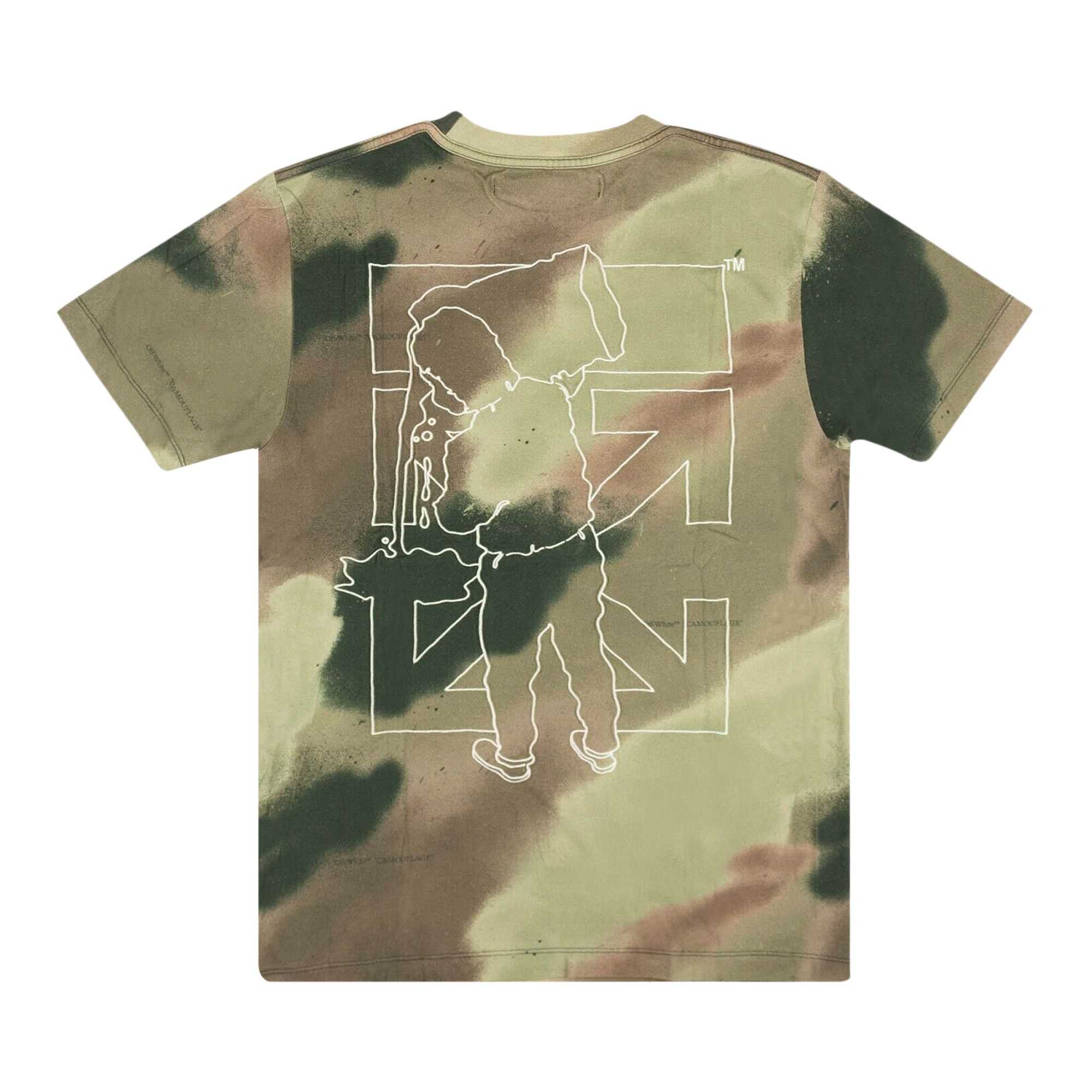 Buy Off-White Camo Barrel Workers T-Shirt 'Green