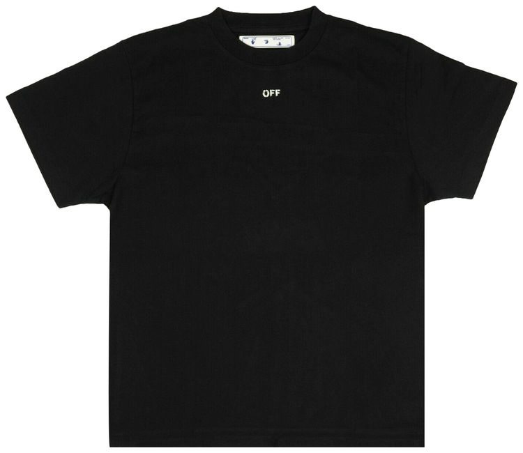 Off White Stencil Logo T Shirt Black