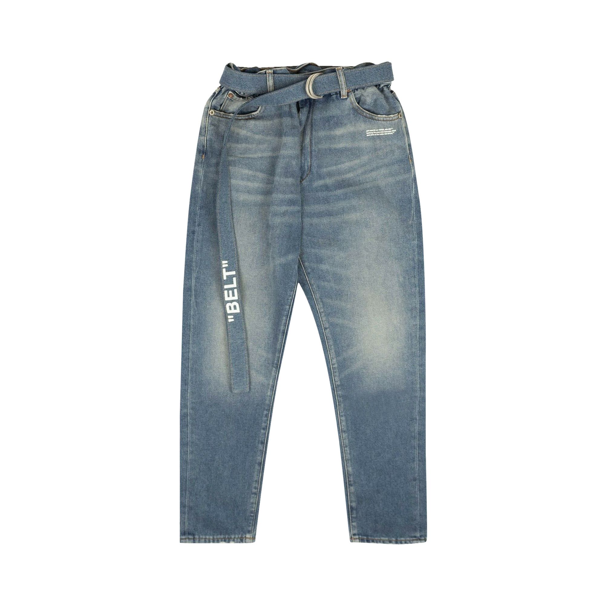 Off white low crotch jeans outlet