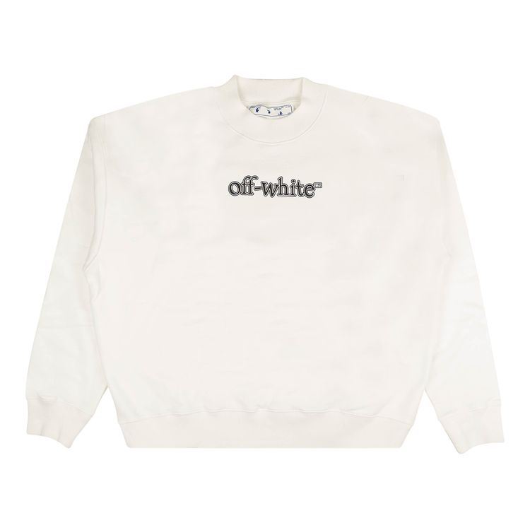 Off White Slanted Logo Skate Crewneck White