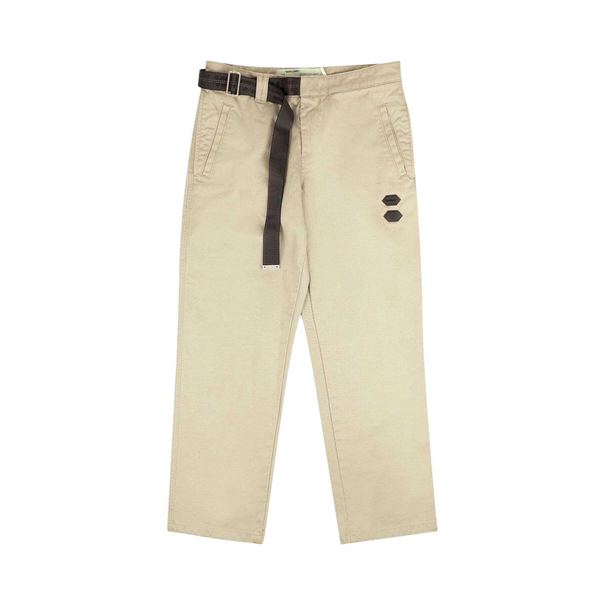 Buy Off White Industrial Belt Chinos Beige 0069 100000203IBC BEIG GOAT