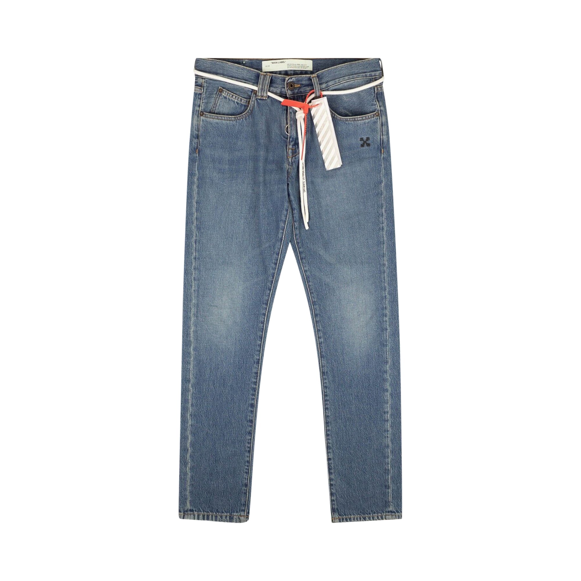 Buy Off-White Shoe Lace Belt Jeans 'Blue' - 0069 100000201SLBJ