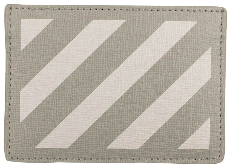 Off White Diagonal Cardholder GreyWhite