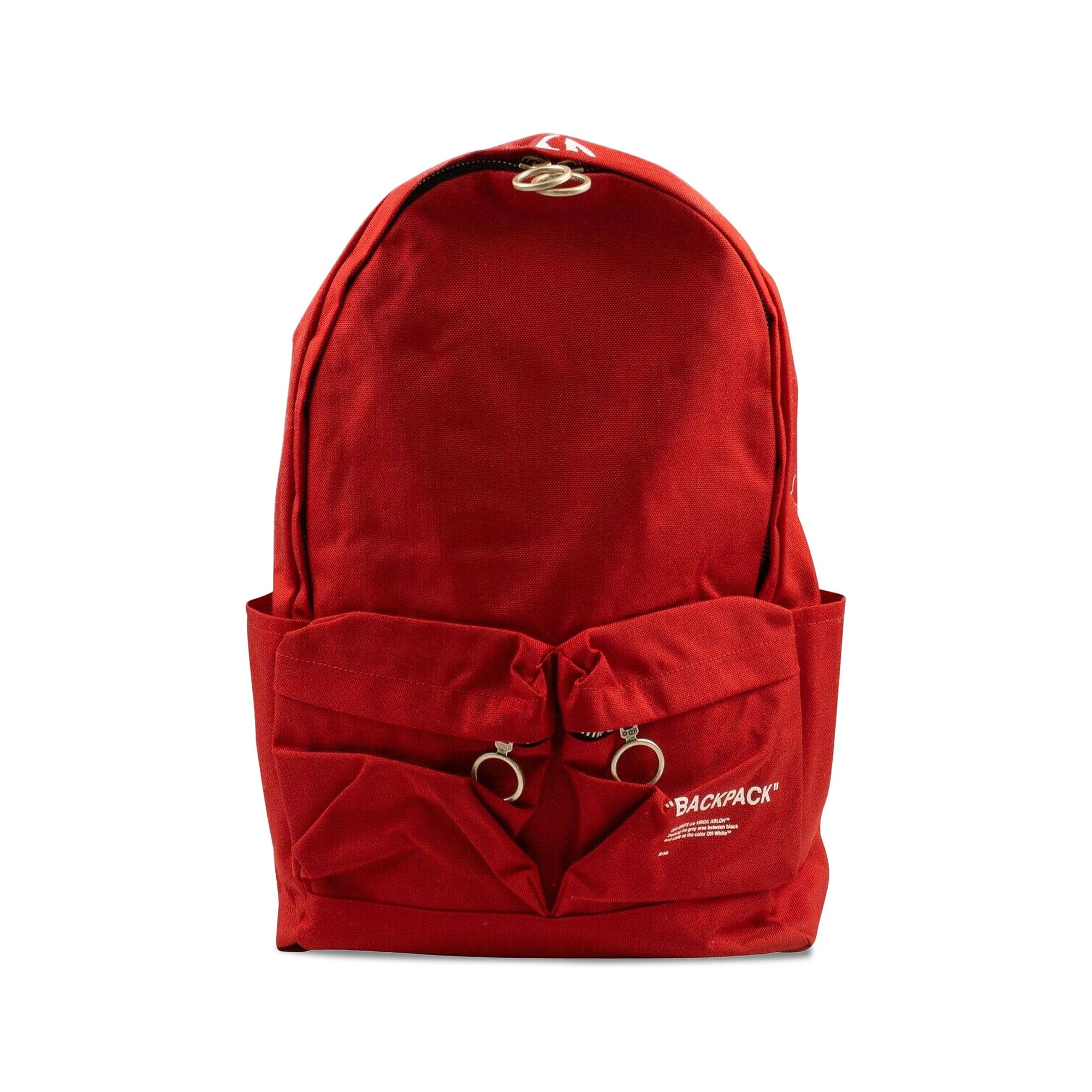 Buy Off White Quote Logo Backpack Orange OMNB003S205210372010 GOAT