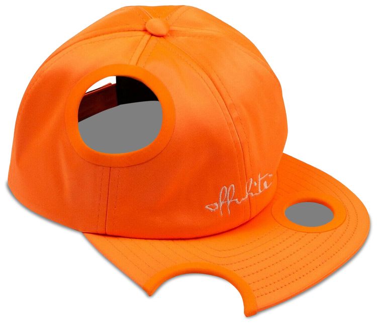 Off White Logo Circle Baseball Cap Orange