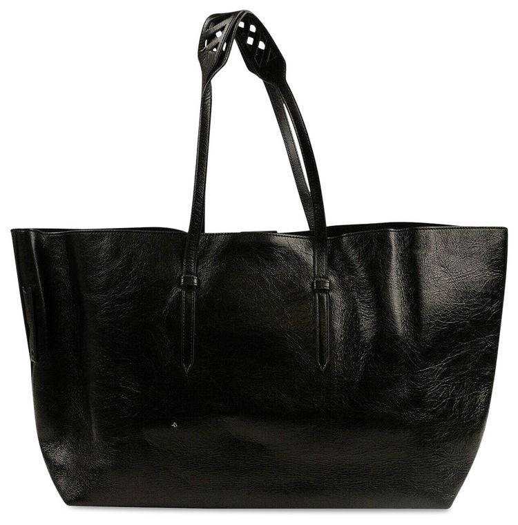 Off White Binder Shopper Tote Bag Black